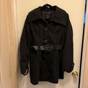 Outer Edge Black Trench Coat